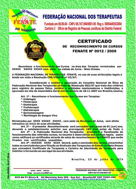 certificado de cursos