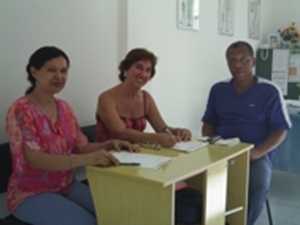 Emilia, Lúcia e Lenaldo